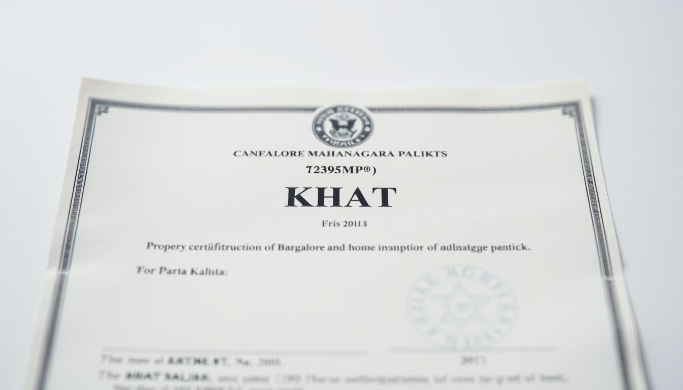 khata certificate bangalore construction